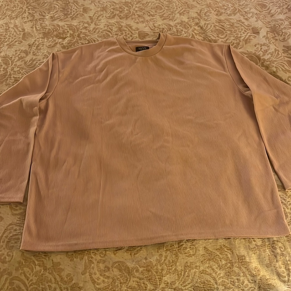 Brand New Men’s Ribbed Sweater Soft Pink size XL. Brand: BoohooMAN